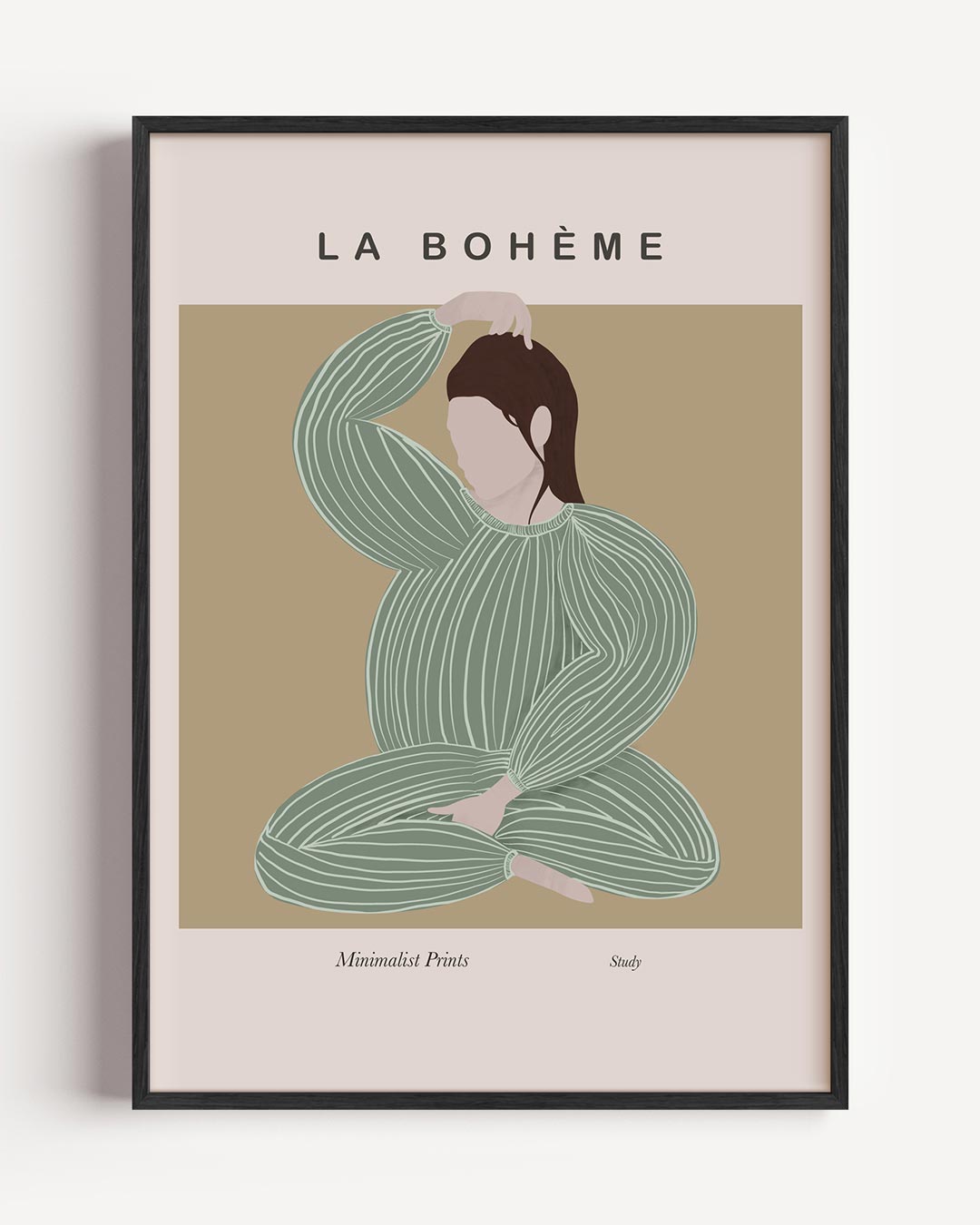 La Bohème Minimalistische Kunstposter – boheme portret poster als wanddecoratie