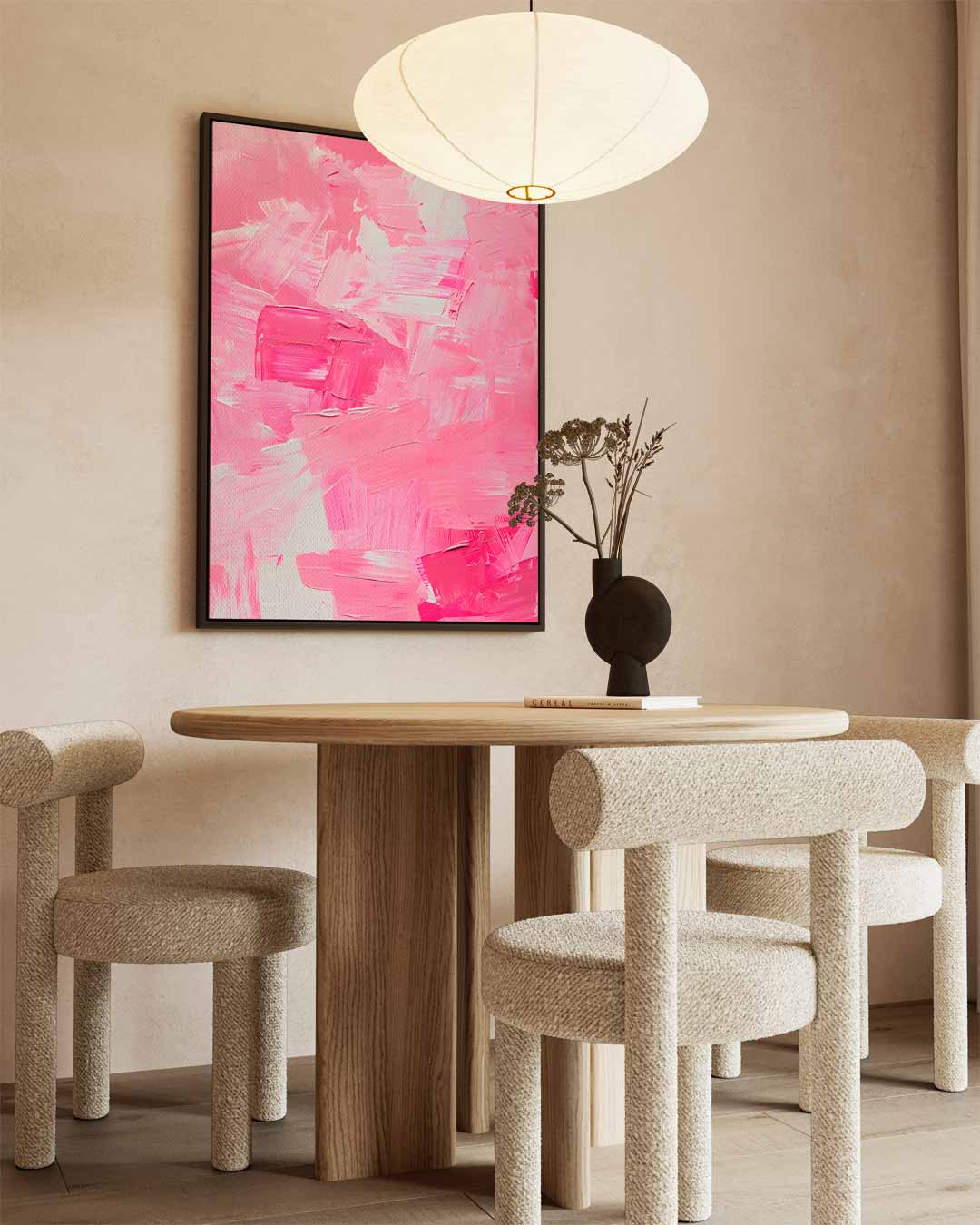 Roze Dromen – dibond wanddecoratie in staand formaat