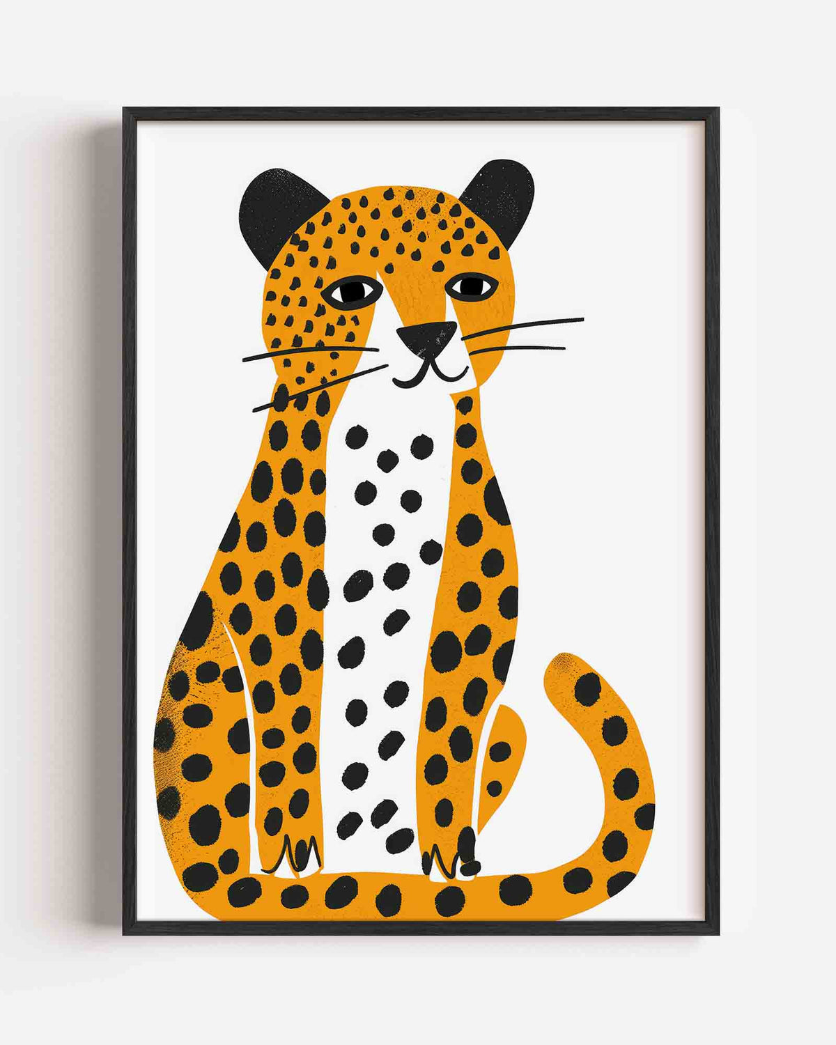 Luipaard illustratie – kids portret poster als wanddecoratie