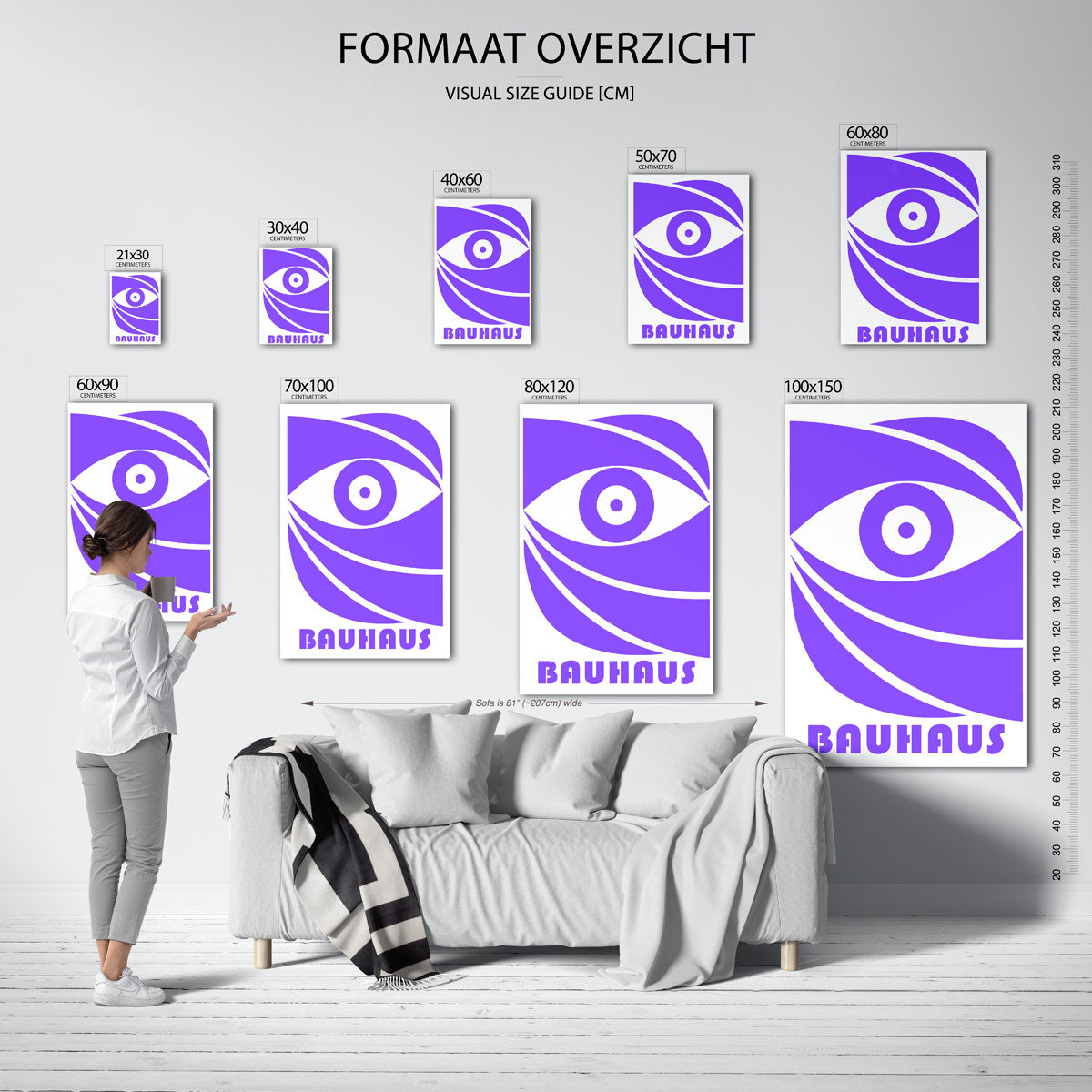  – geometrische poster in Bauhaus-stijl van WallArtistic