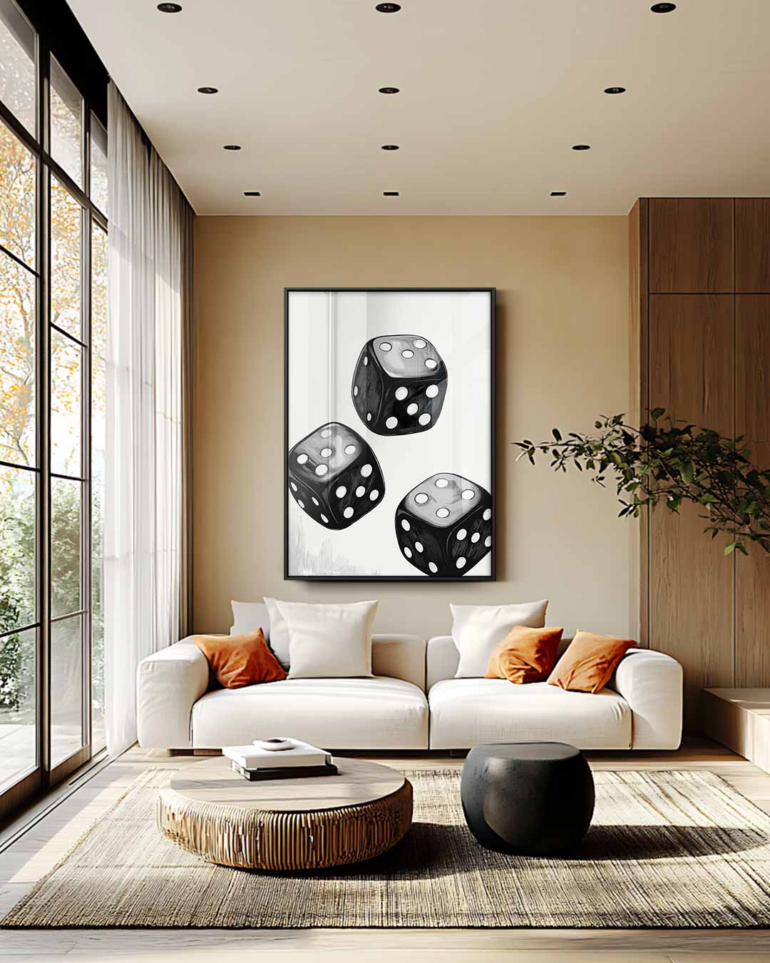 Dansende Dobbelstenen – staand kunstwerk voor modern interieur