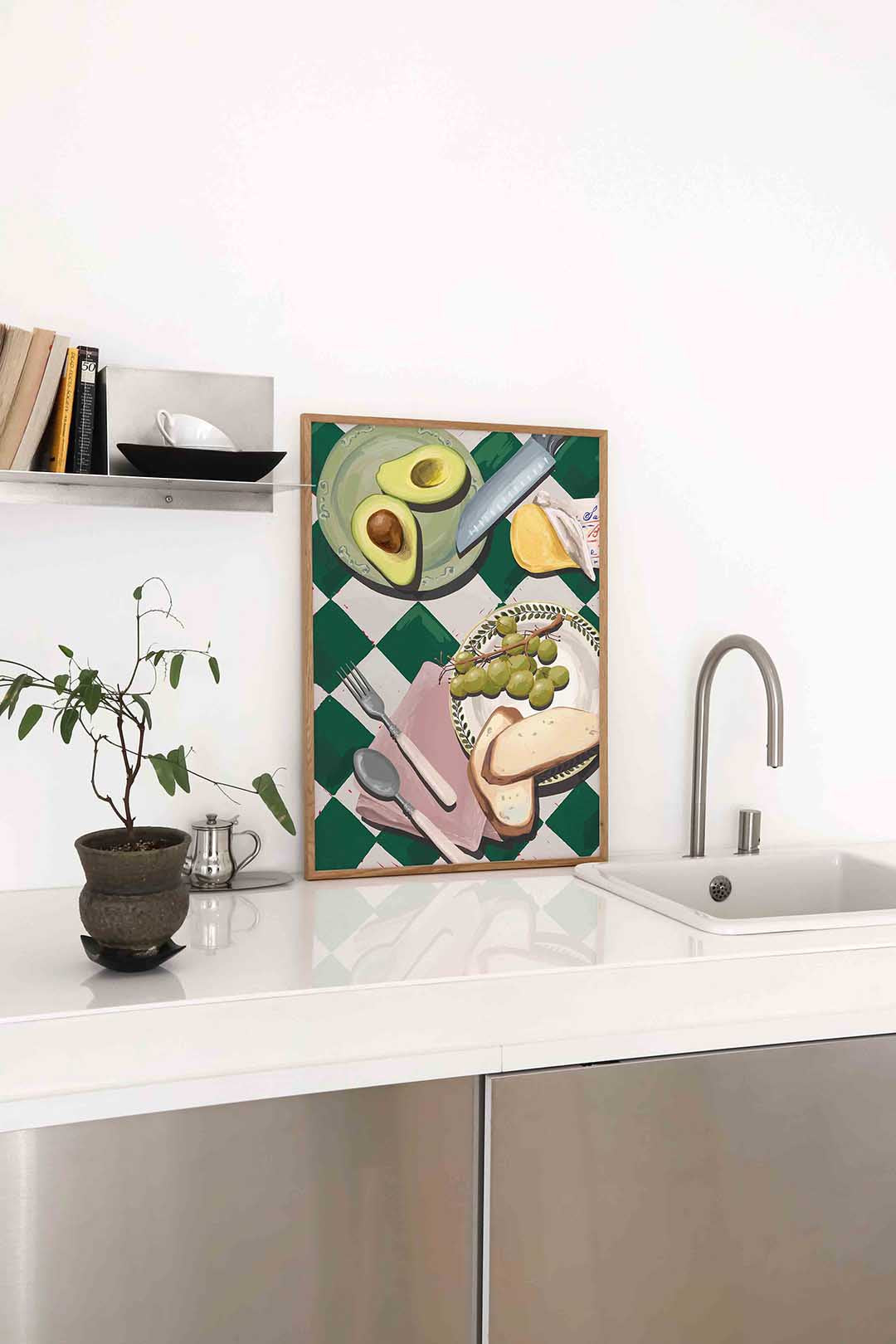 Ontbijt tafel – staande keuken wanddecoratie van WallArtistic