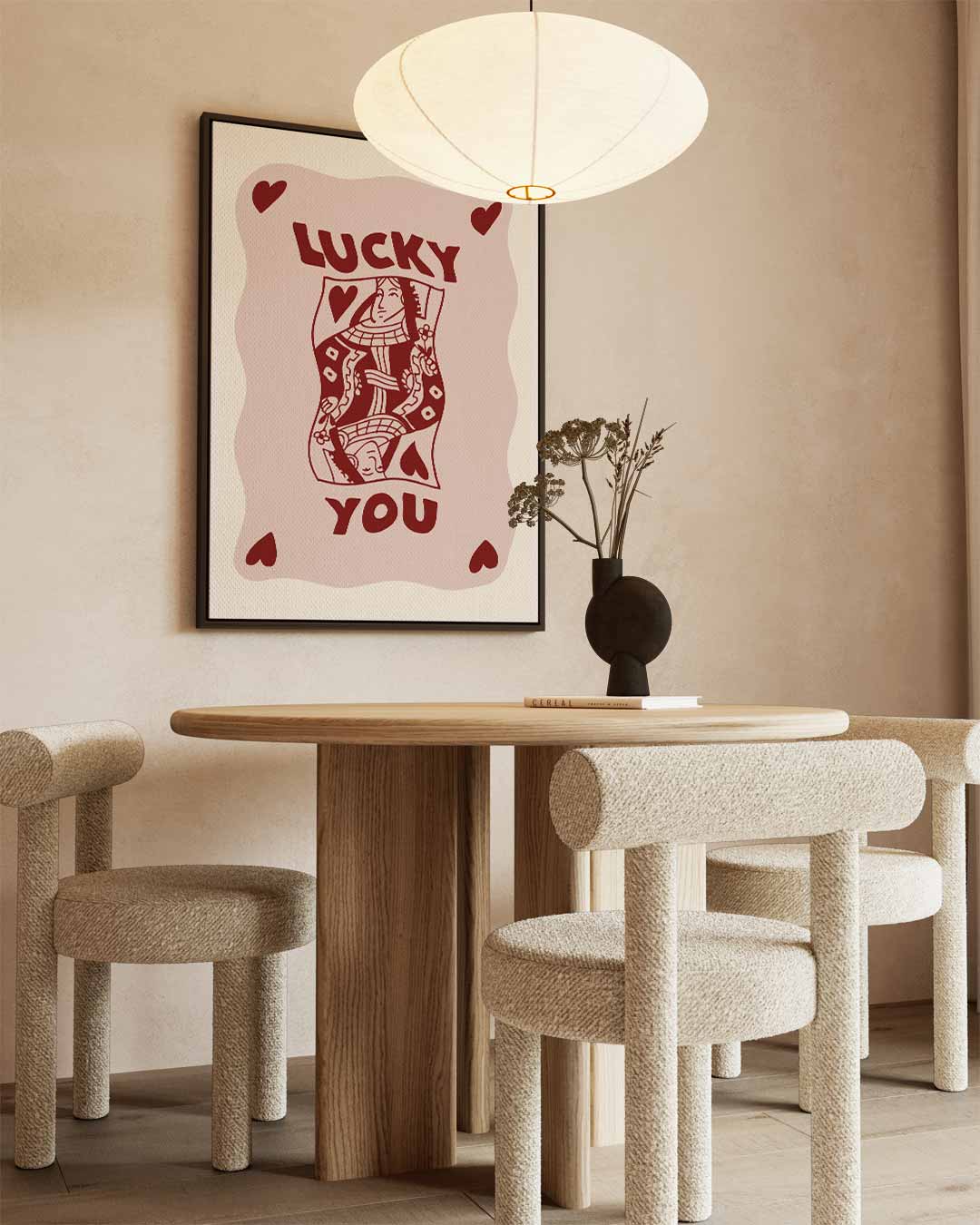 Lucky You Speelkaart Kunst – modern portret kunstwerk van WallArtistic