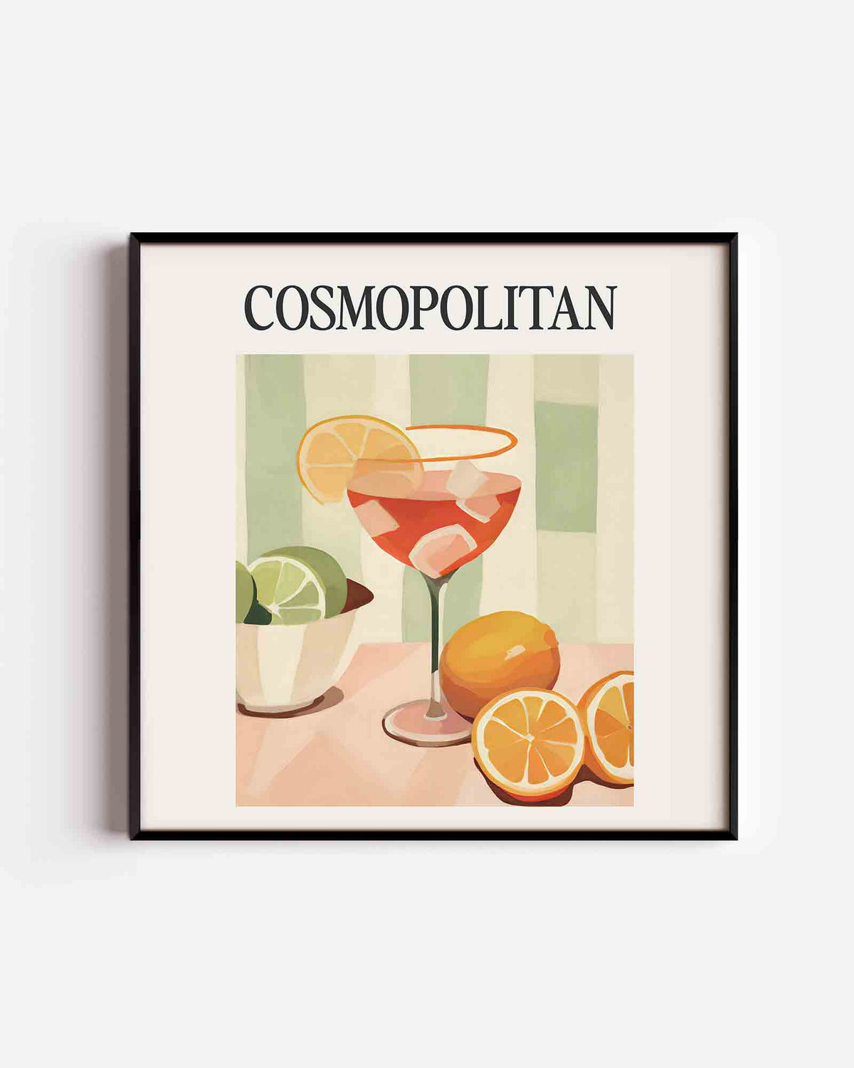 Cosmopolitan cocktail – keuken vierkante poster als wanddecoratie