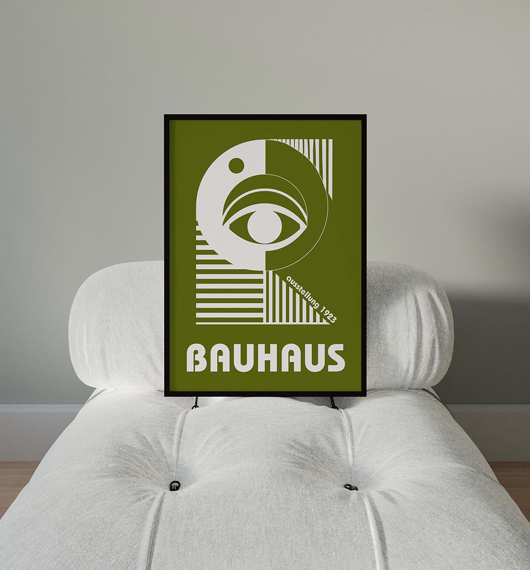 Oog en lijnen – moderne Bauhaus wandkunst als poster