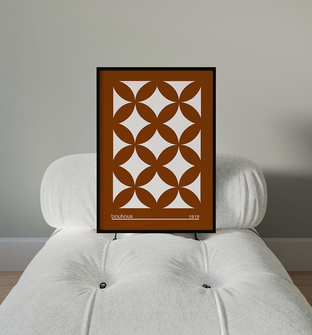 Vormritme en kleur – moderne Bauhaus wandkunst als poster