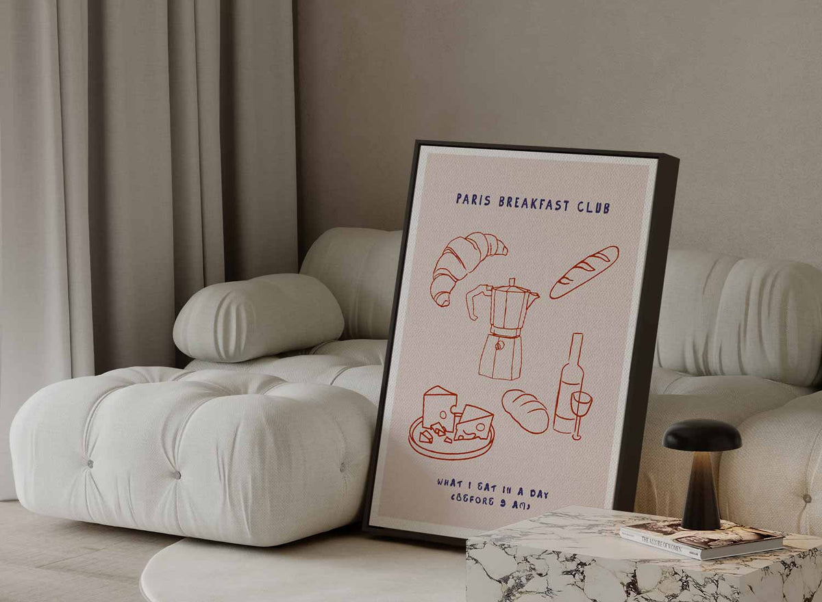 Parijs Ontbijtclub Poster – portret kunstwerk als wanddecoratie, afbeelding 13