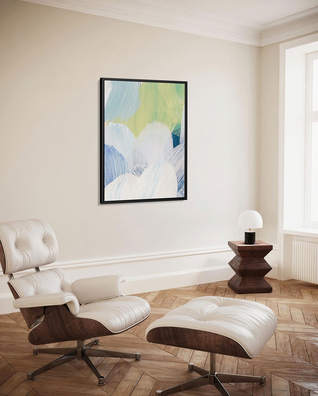 Kleurrijke borstelstreken – decoratief kunstwerk voor aan de muur