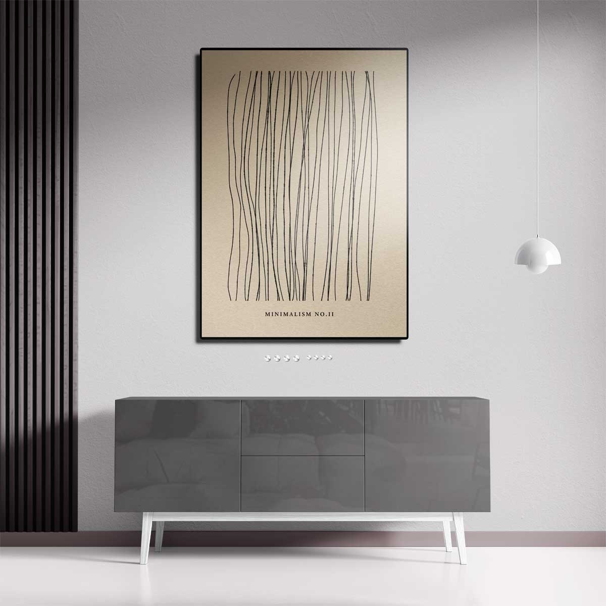 Minimalisme No. II Wanddecoratie – dibond kunstwerk als wanddecoratie