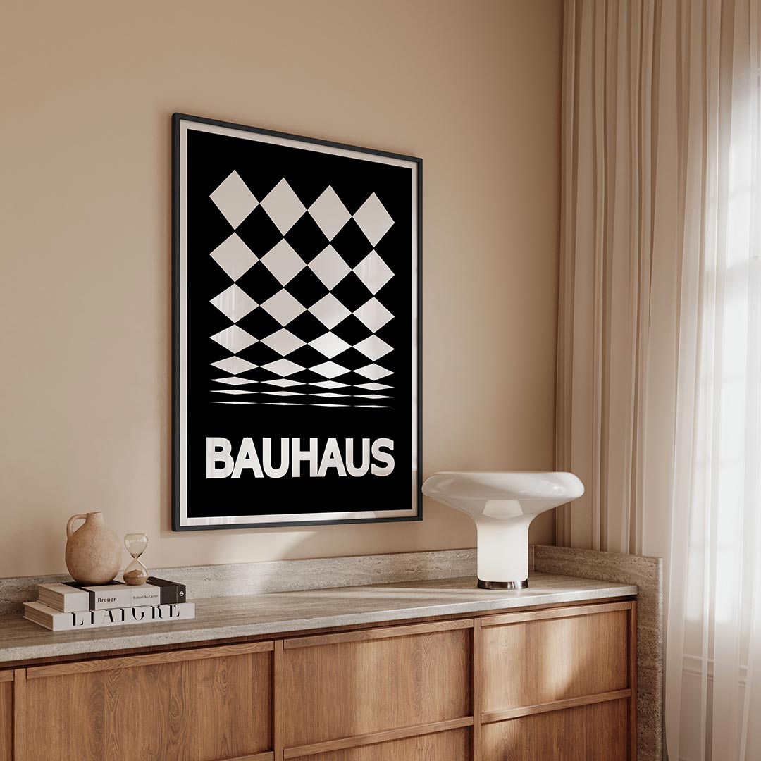  – geometrische Bauhaus poster in staand formaat