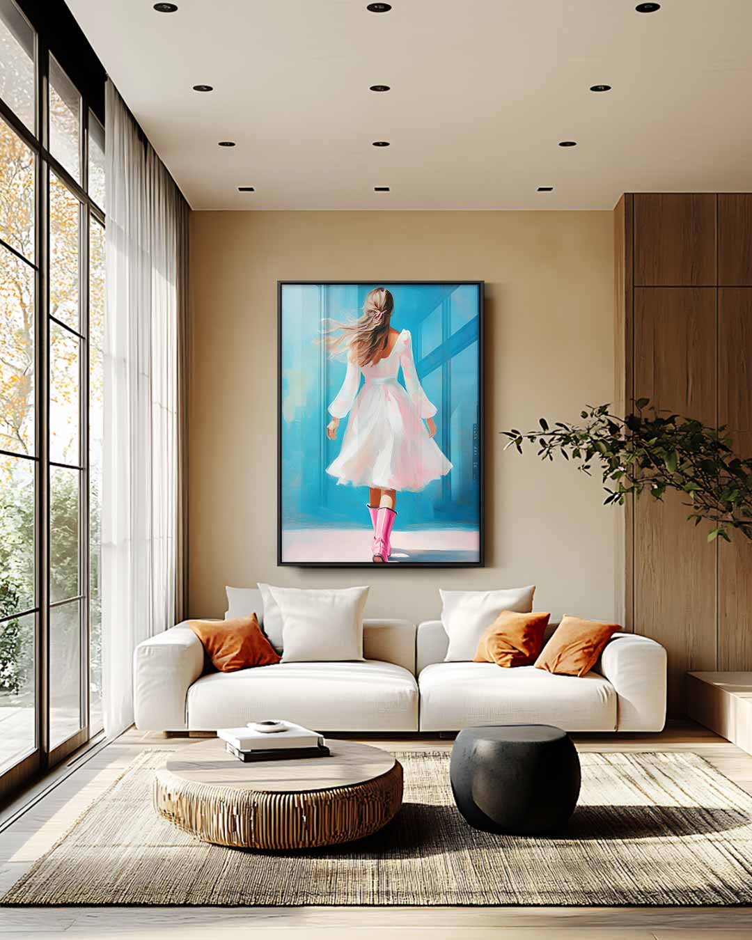 Vrije Wandelaar – staand kunstwerk voor modern interieur
