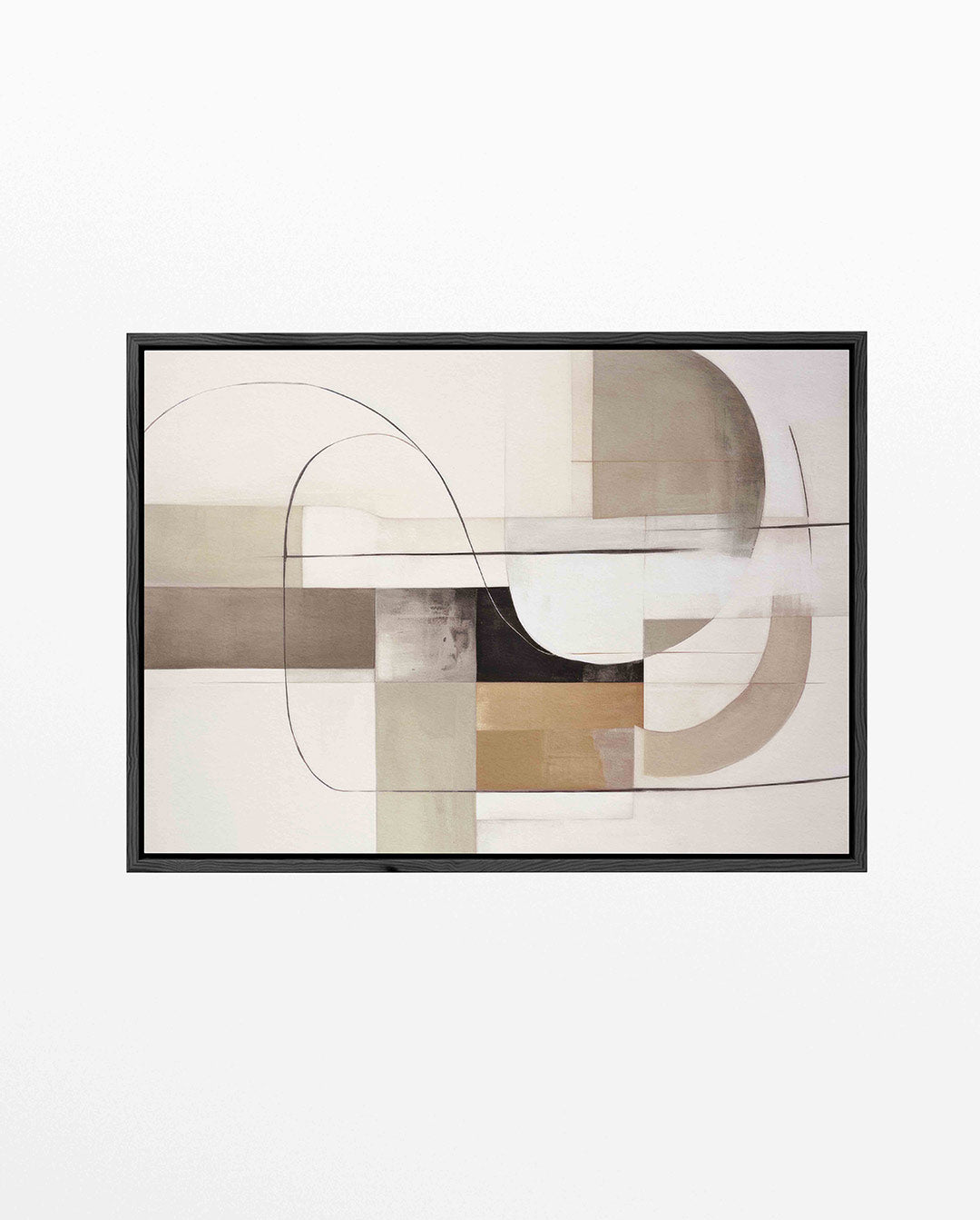 Geometrische lijnen compositie – Lijnen – liggend abstract kunstwerk