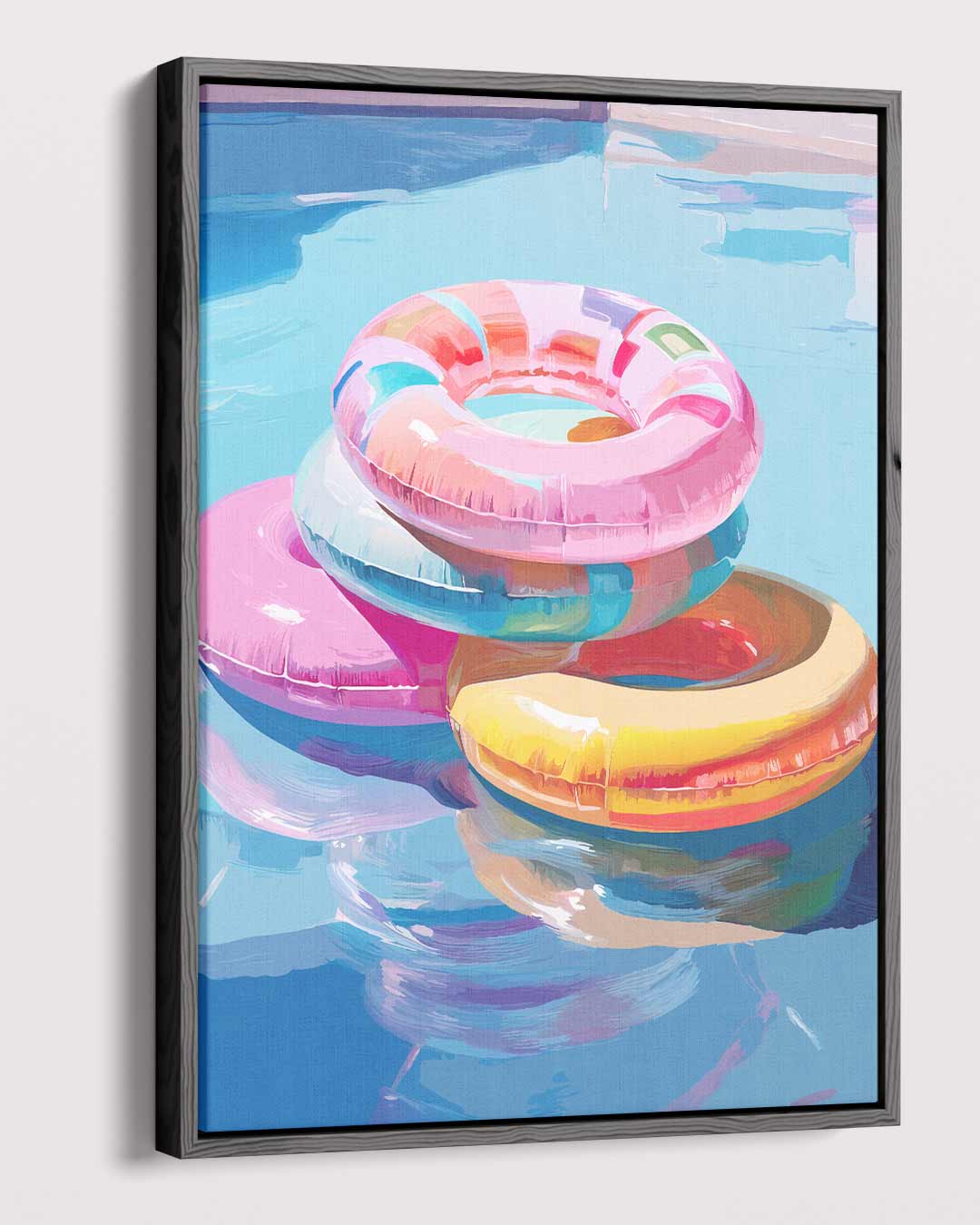 Zomerse Zwembad Fun – dibond kunstwerk als wanddecoratie
