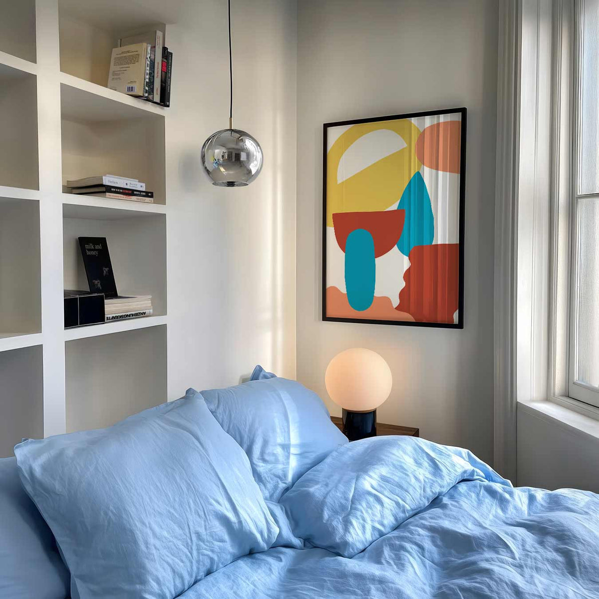 Kleurrijke Abstracte Vormen – abstracte poster als moderne staande wanddecoratie