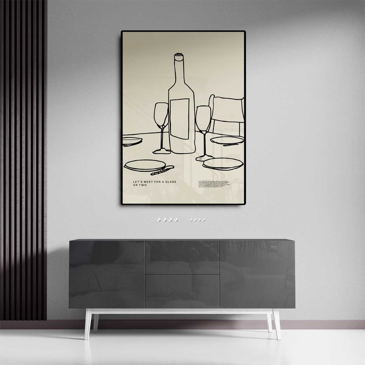 Gezellig aan tafel – canvas kunstwerk als wanddecoratie