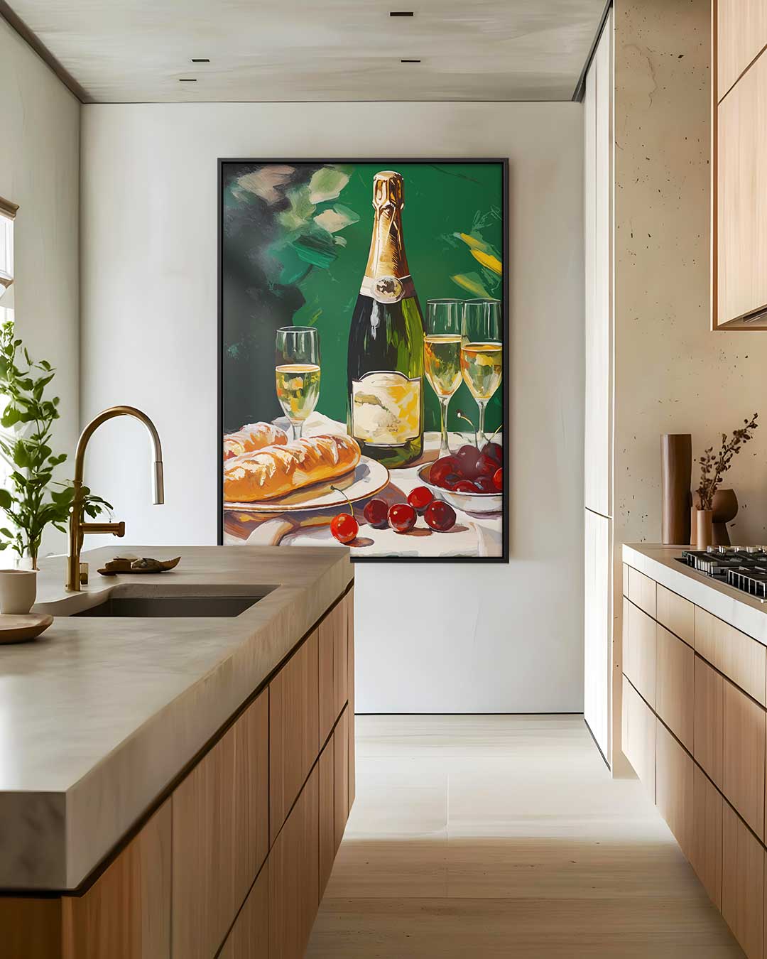 Droomachtige Brunch Tafereel – staand kunstwerk voor modern interieur