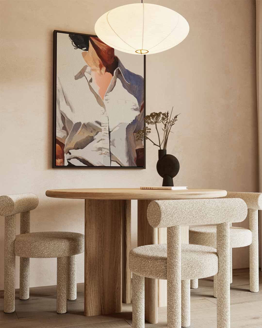 Elegante Stijl in Schilderkunst – canvas wanddecoratie in portret formaat