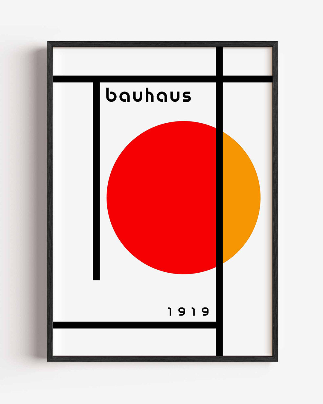 Abstracte – staande Bauhaus poster als wanddecoratie