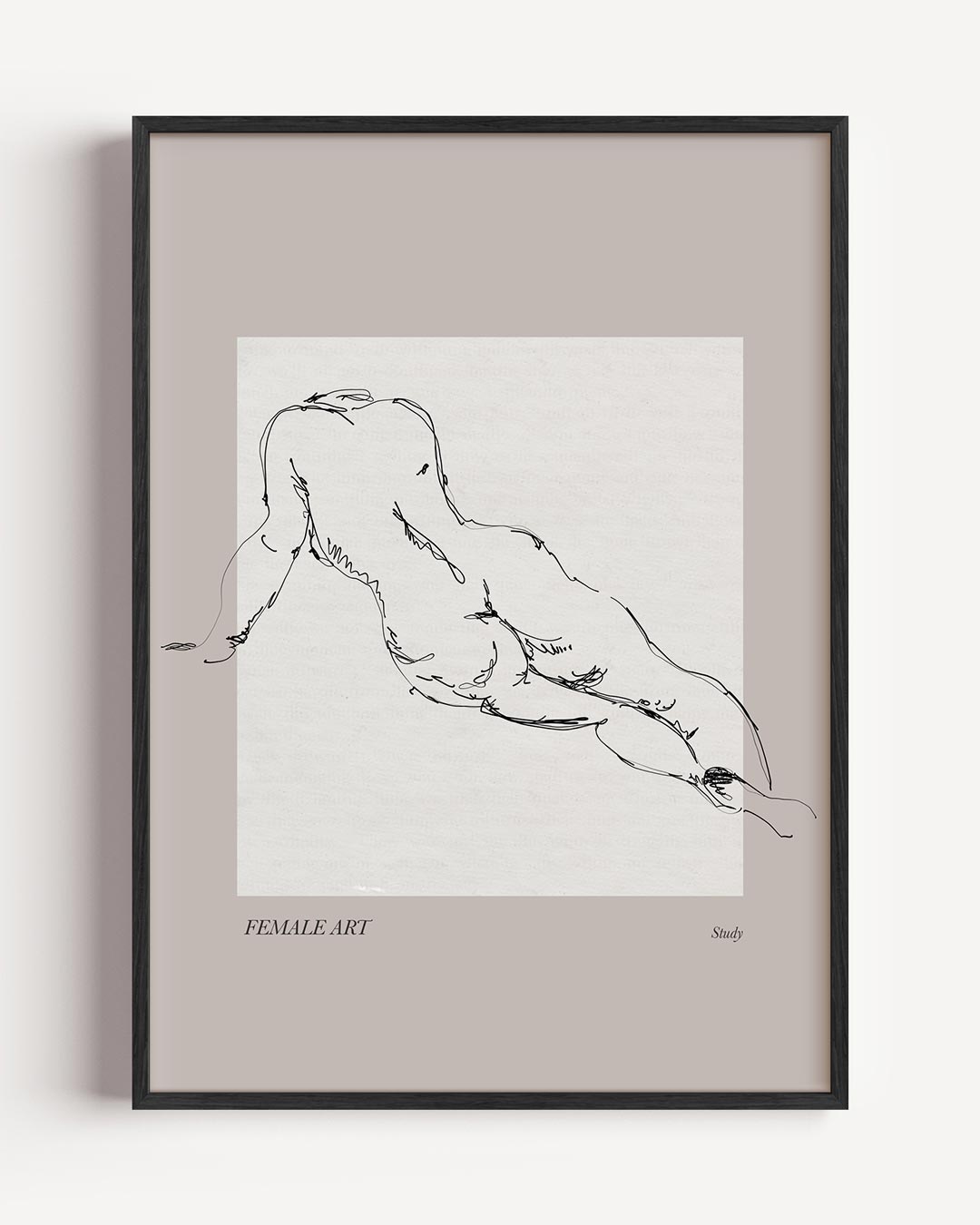 Minimalistische Kracht – lijntekening portret poster als wanddecoratie