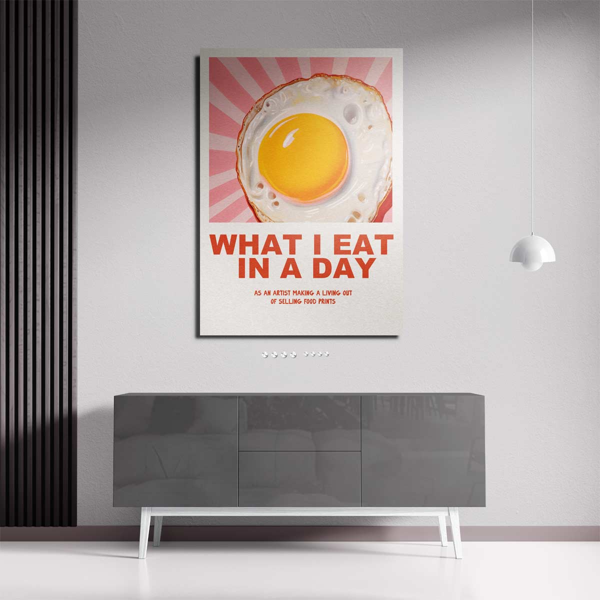 Sunny Side Up Delight – staande wandkunst voor woonkamer of interieur