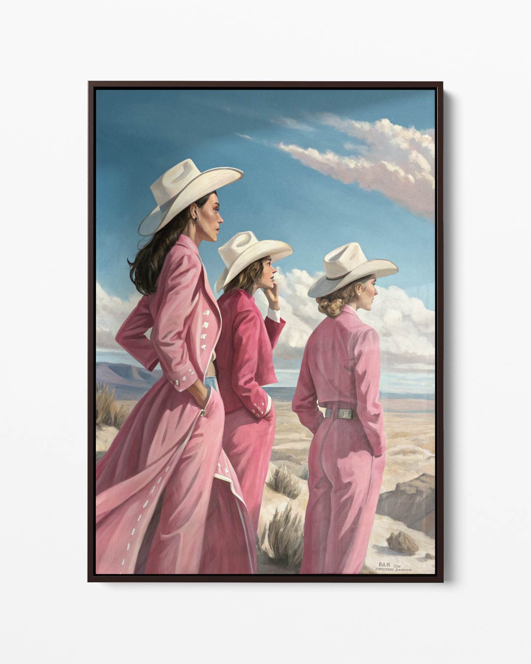 Western Dames in Stijl – portret kunstwerk als wanddecoratie