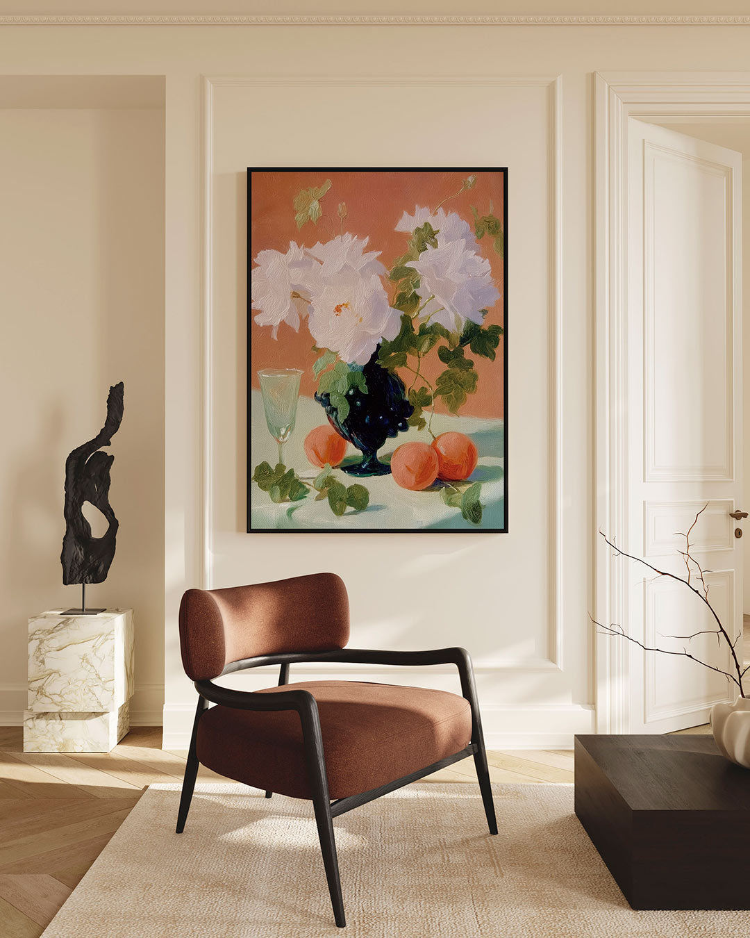 Bloemen en vruchten – staande wanddecoratie