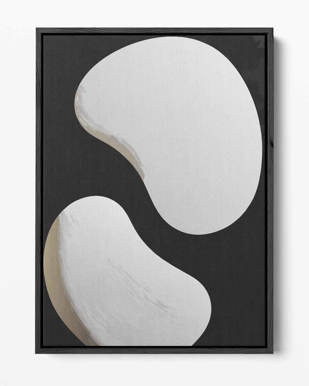 Yin en Yang Abstractie – portret kunstwerk als wanddecoratie