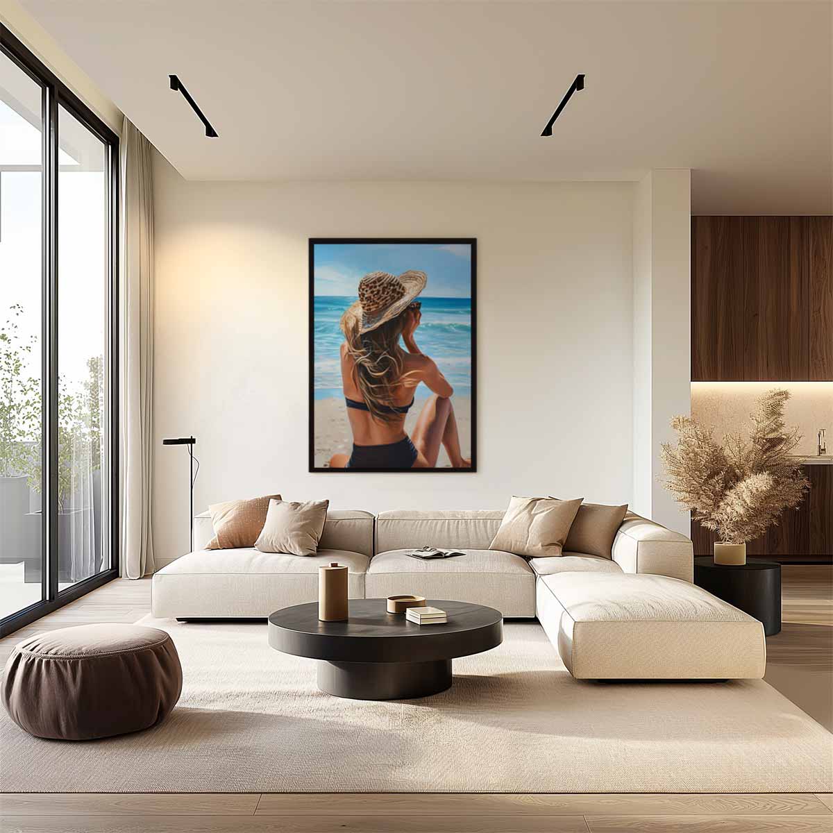 Zomerdromen aan Zee – staand kunstwerk voor modern interieur