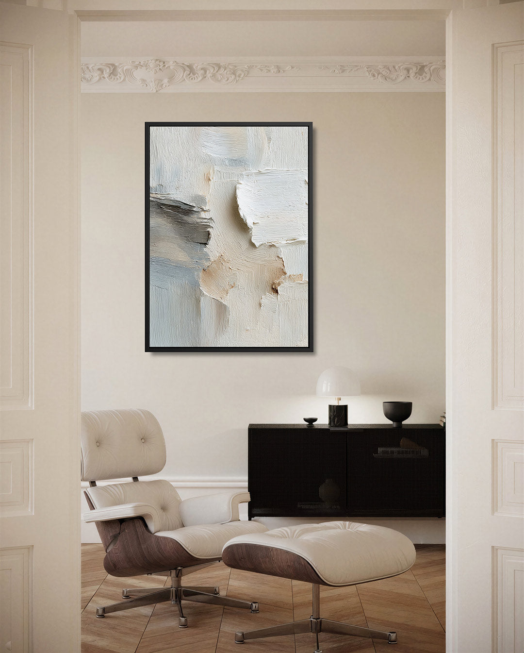 Textuur en lijnen – staand wanddecoratie kunstwerk