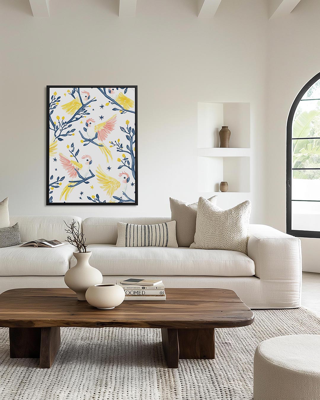 Vrolijke vogels – staand wanddecoratie kunstwerk