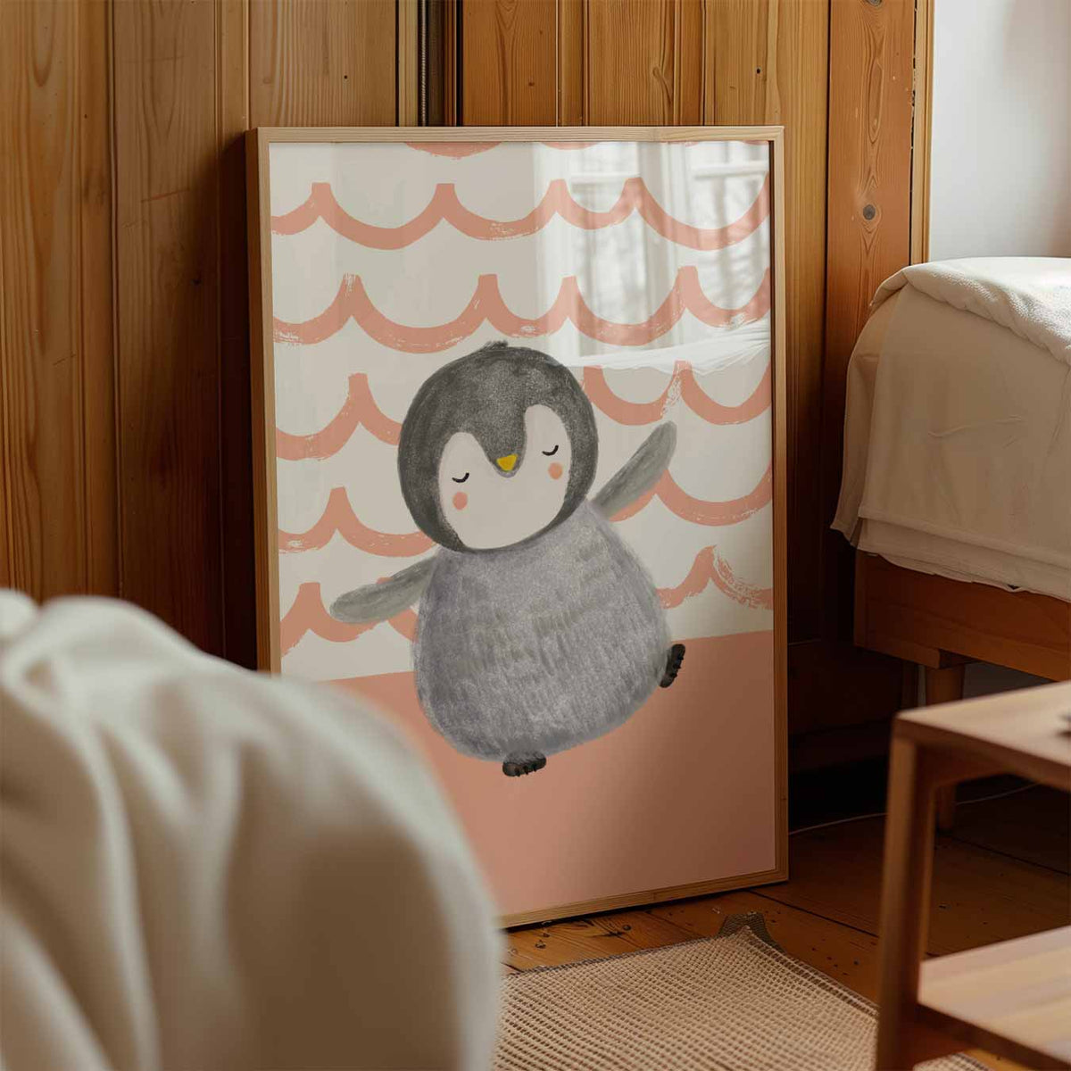 Schattige Pinguïn Kinderkamerposter – kinderposter in staand formaat
