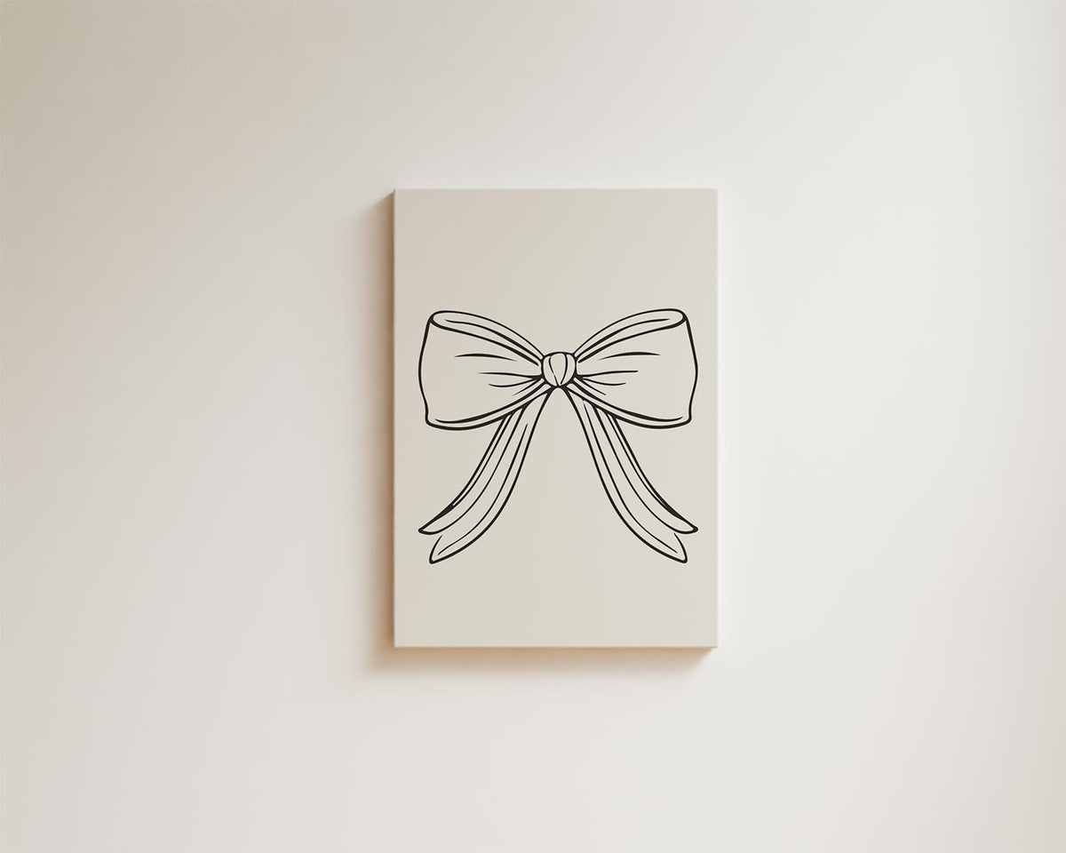 Elegante Strik Illustratie – modern portret kunstwerk van WallArtistic