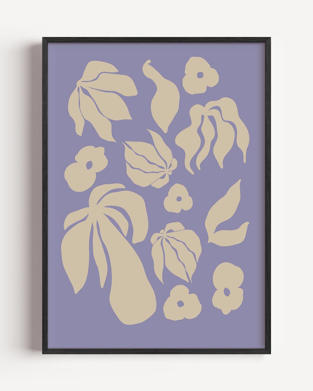 Speelse Botanische Stilering – boheme portret poster als wanddecoratie