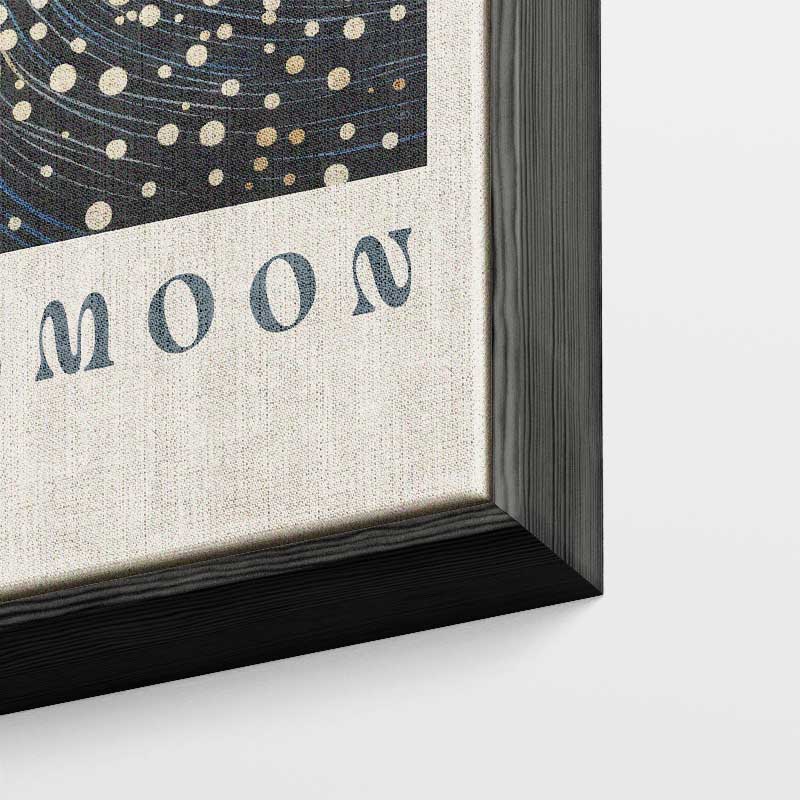 Blame It on the Full Moon – kunstwerk met zwarte baklijst