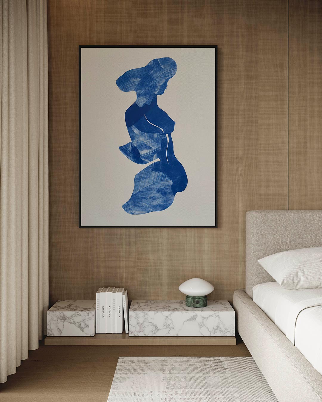 Gestroomlijnde silhouet – staand wanddecoratie kunstwerk