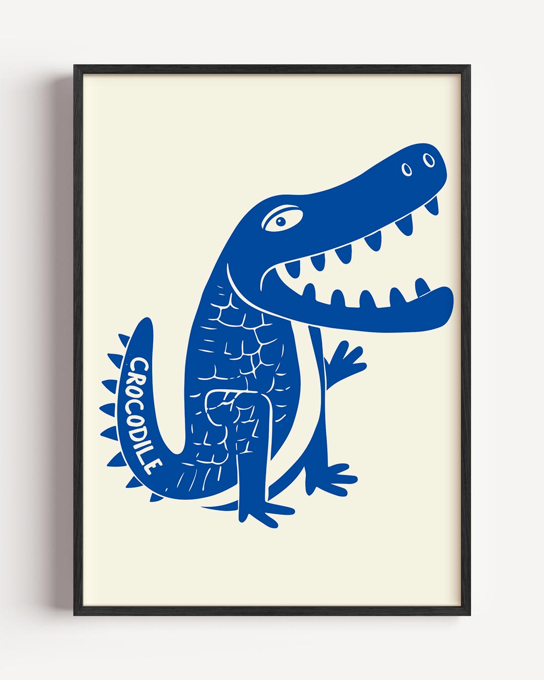 Speelse Krokodil Kunstposter – dieren portret poster als wanddecoratie