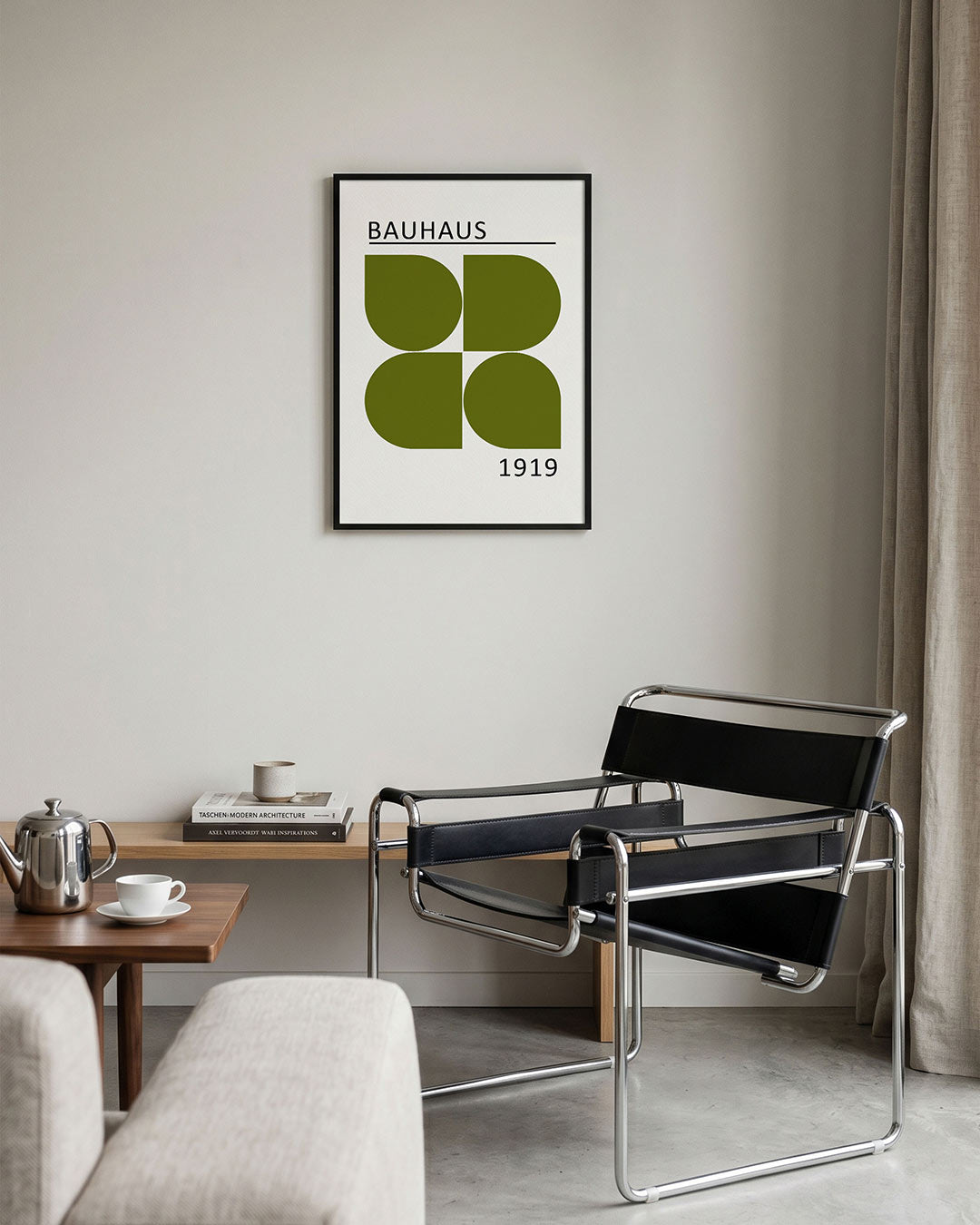 Vorm en balans – geometrische Bauhaus poster in staand formaat