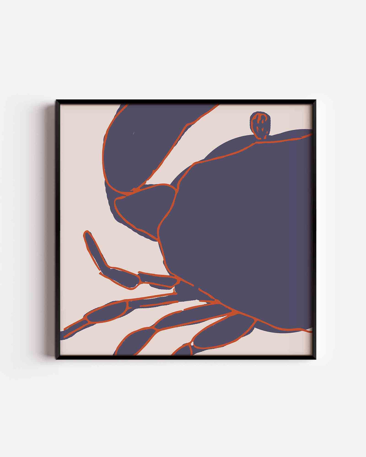 Krab silhouet – keuken vierkante poster als wanddecoratie