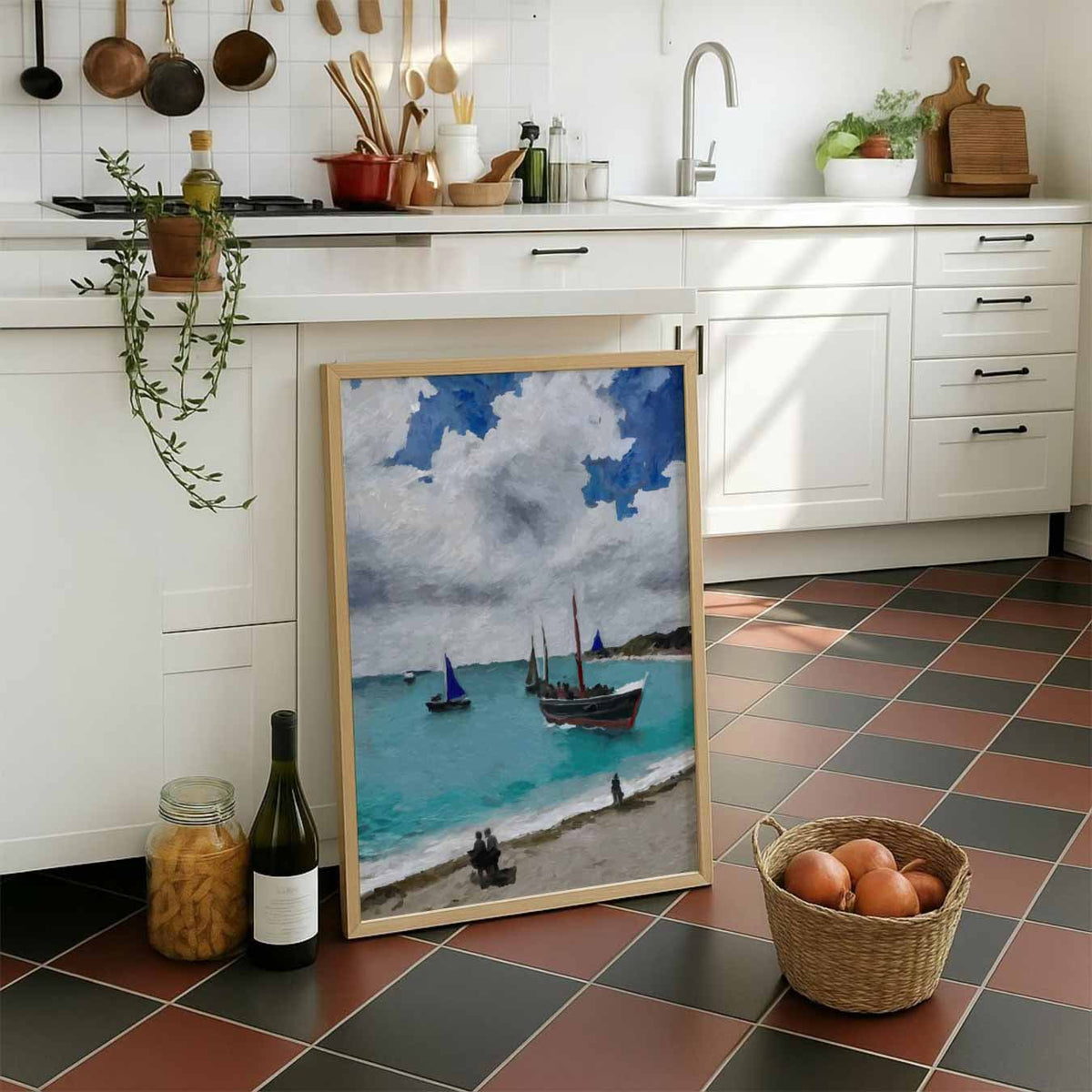 Zeilboot Avontuur aan Zee – staande muurposter met zomerse uitstraling