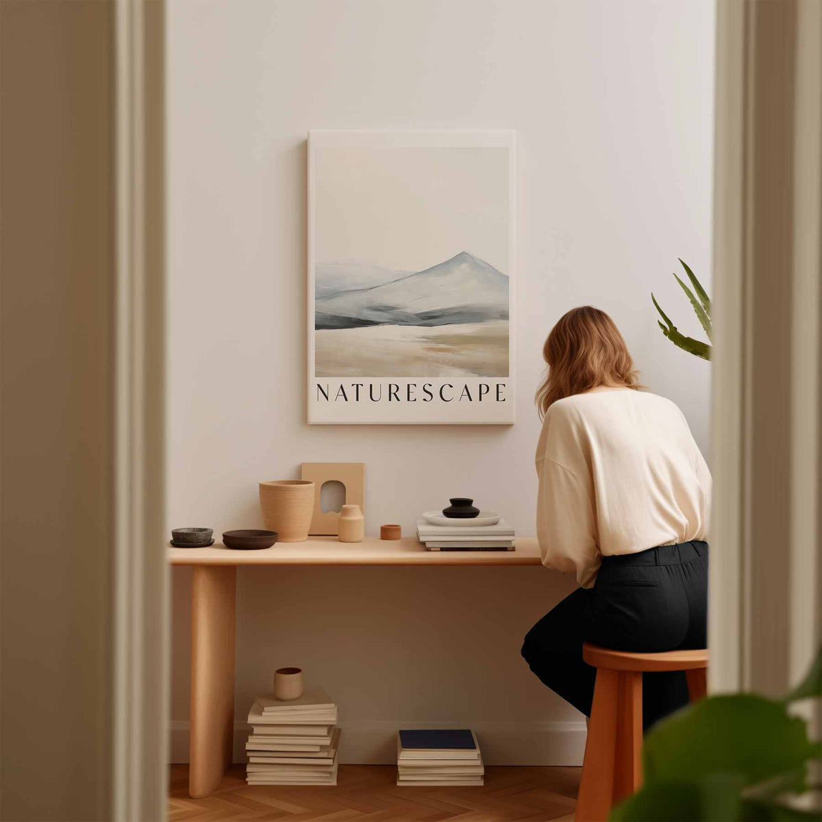 Rustgevende Landelijke Horizon – modern portret kunstwerk van WallArtistic