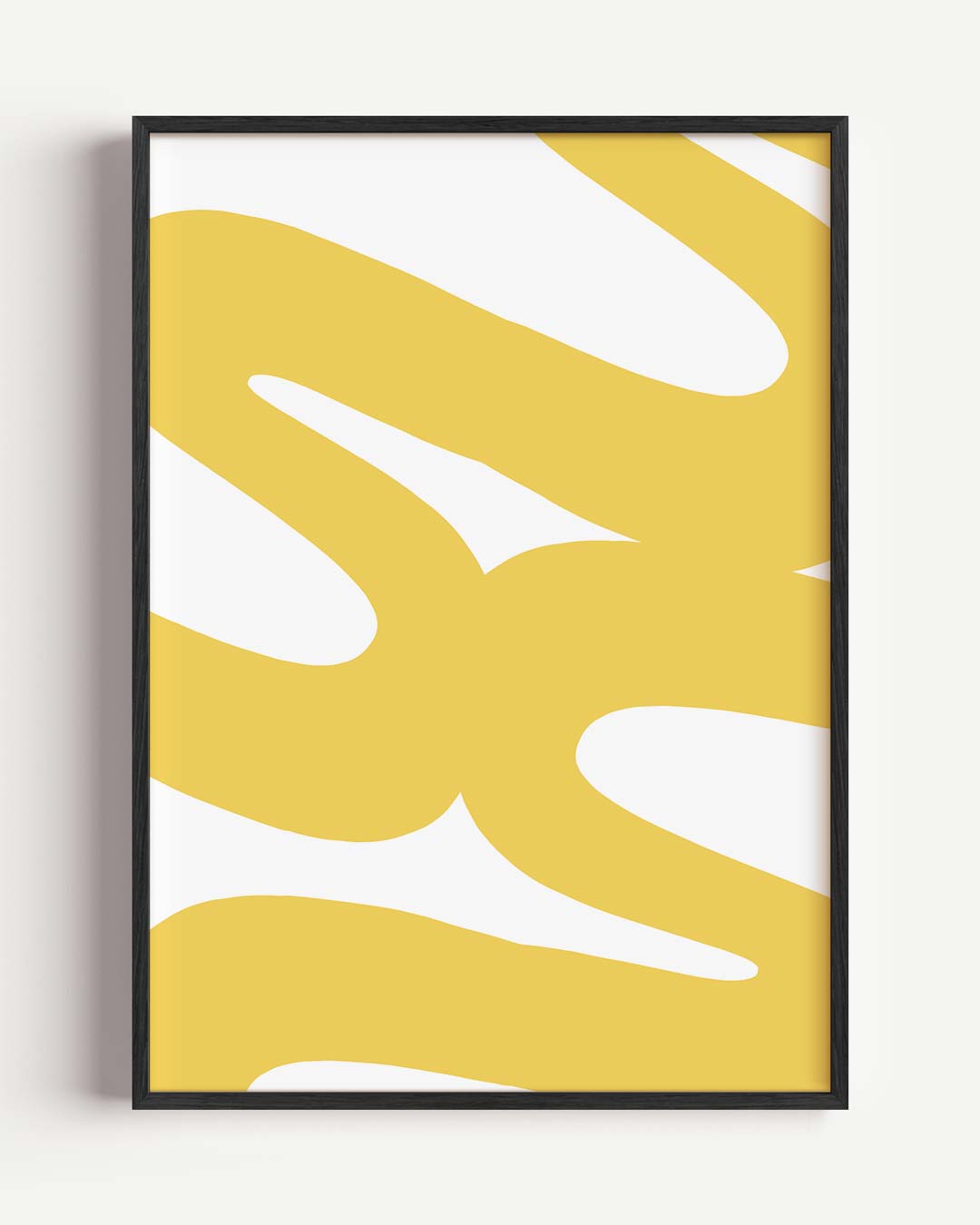 Abstracte Gele Vormen – kleurrijke abstracte portret poster als wanddecoratie