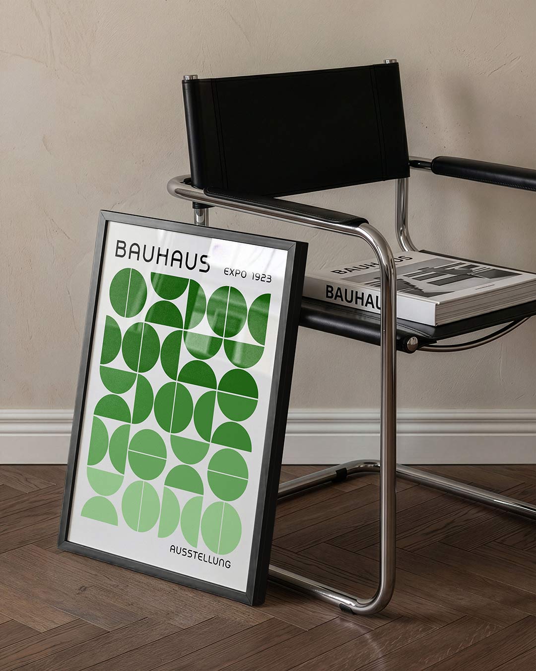 Vormritme en kleur – staande Bauhaus poster voor aan de muur