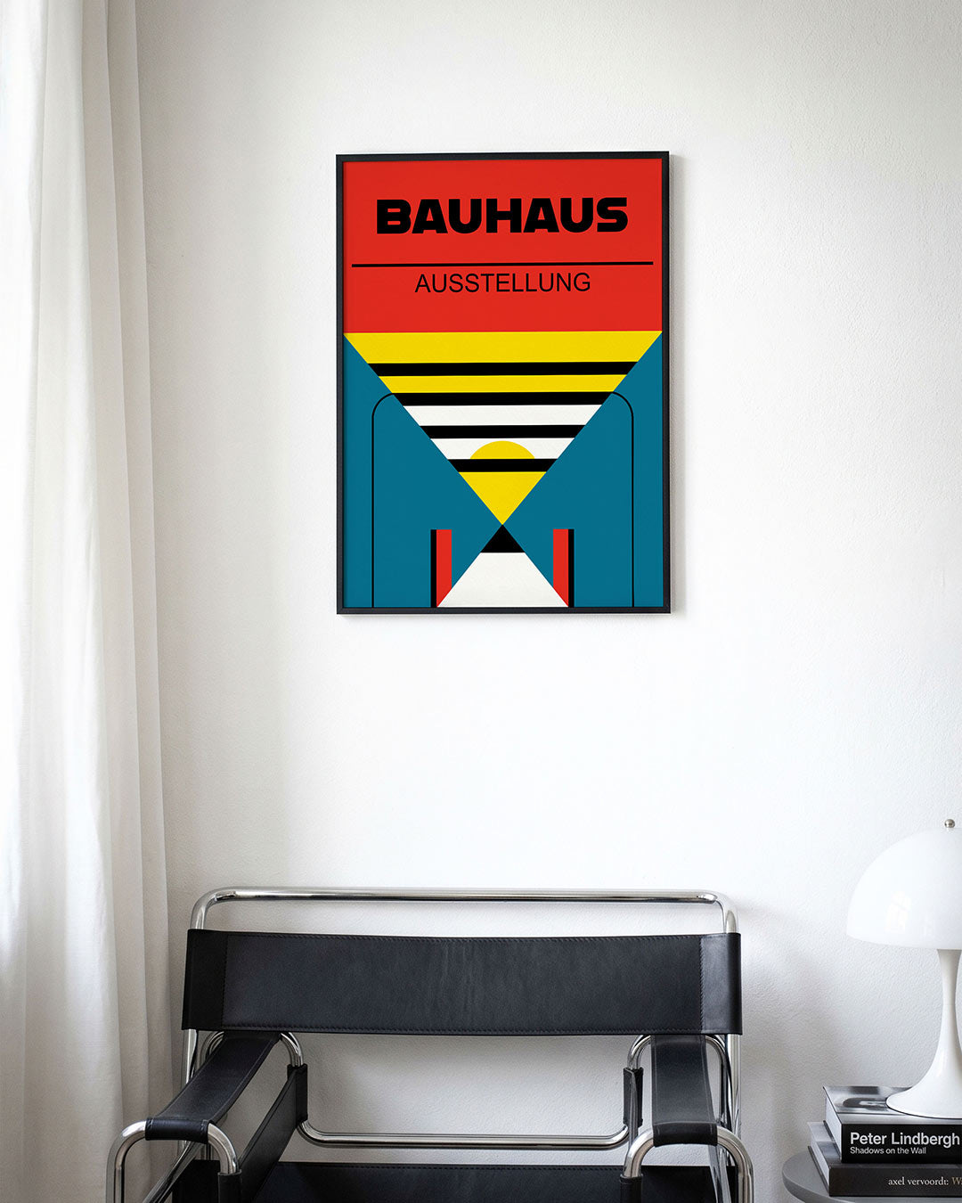 Kleurvlakken en lijnen – moderne Bauhaus wandkunst als poster