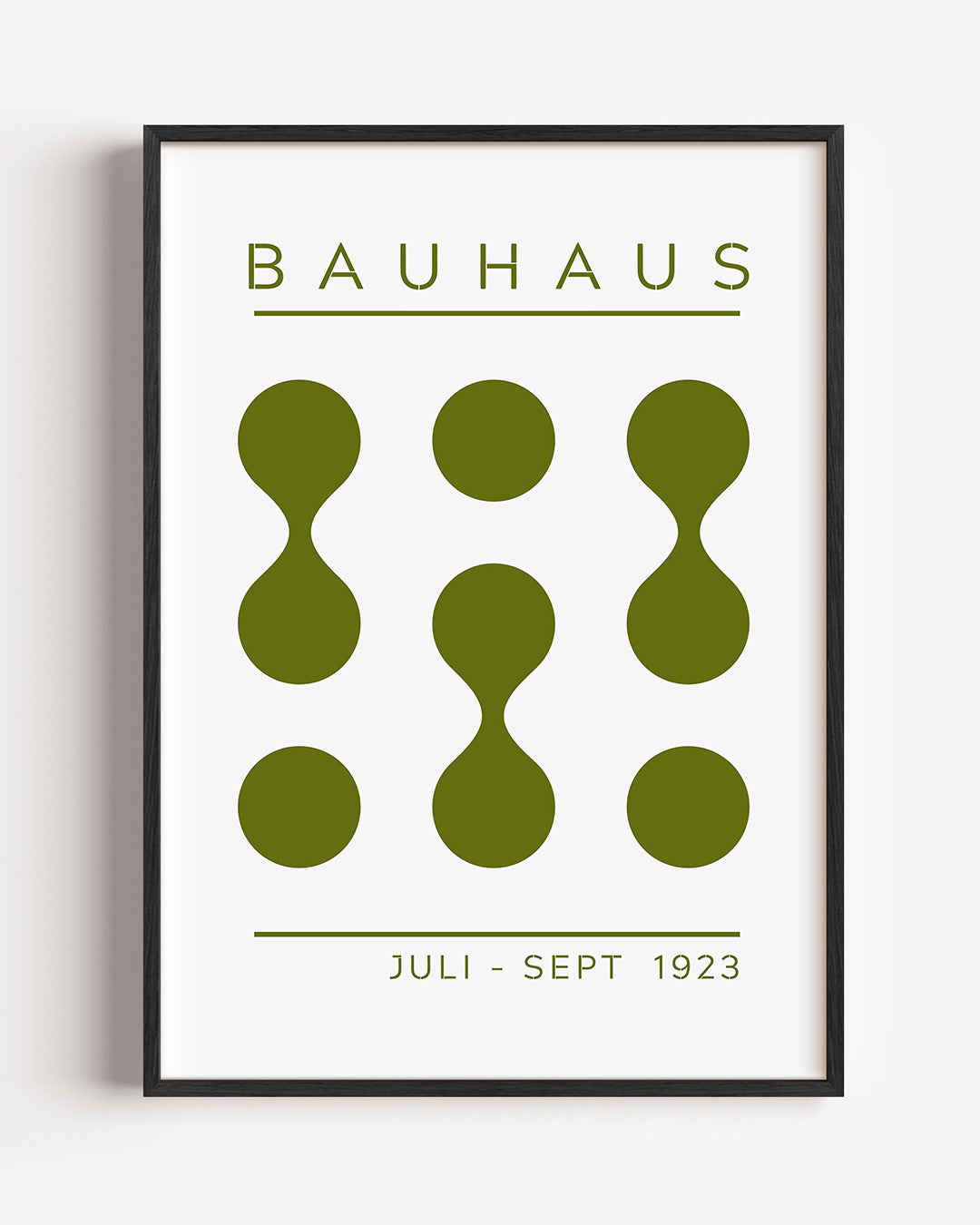 Vorm en ritme – staande Bauhaus poster als wanddecoratie