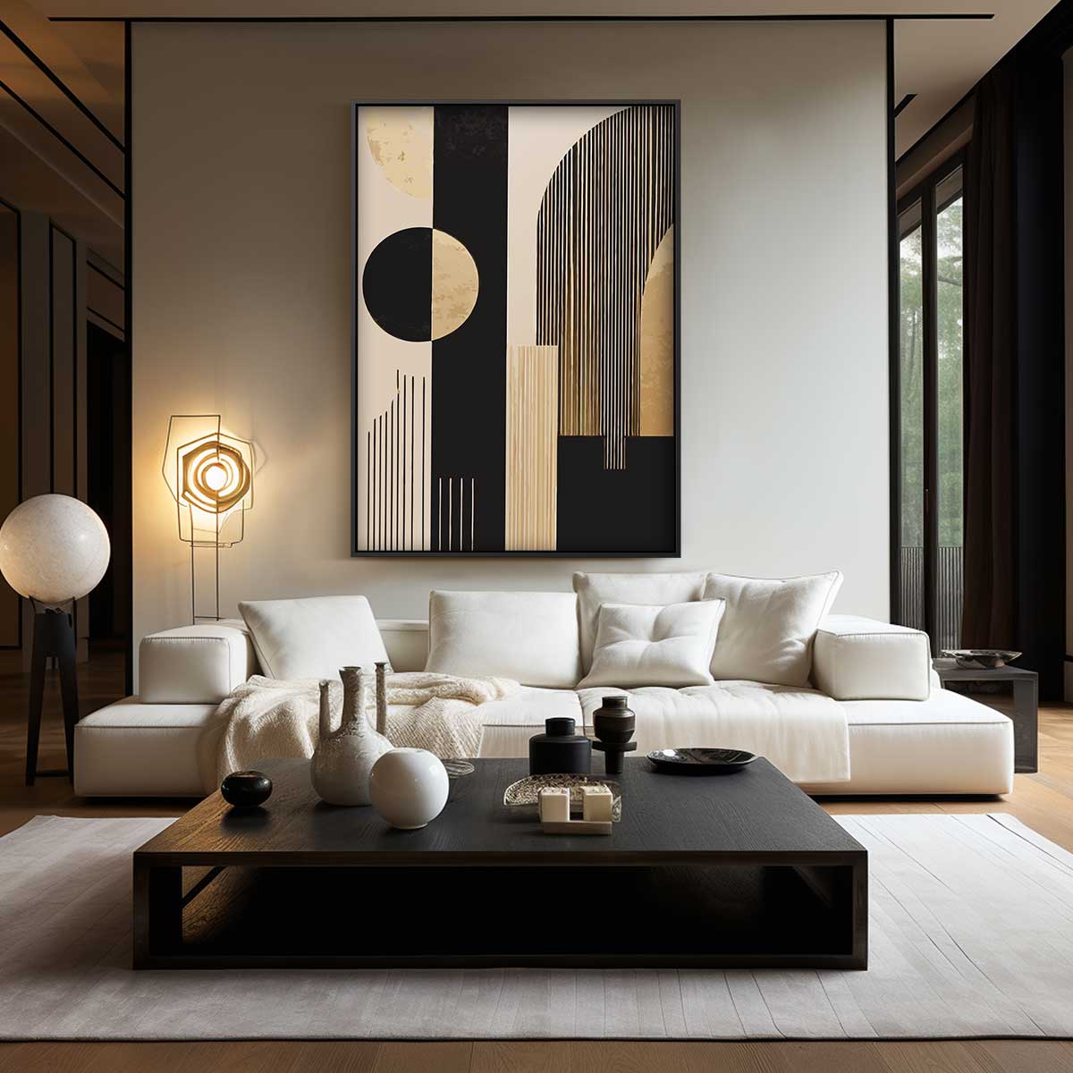 Modern Geometrisch Wandkunstwerk – modern portret kunstwerk van WallArtistic