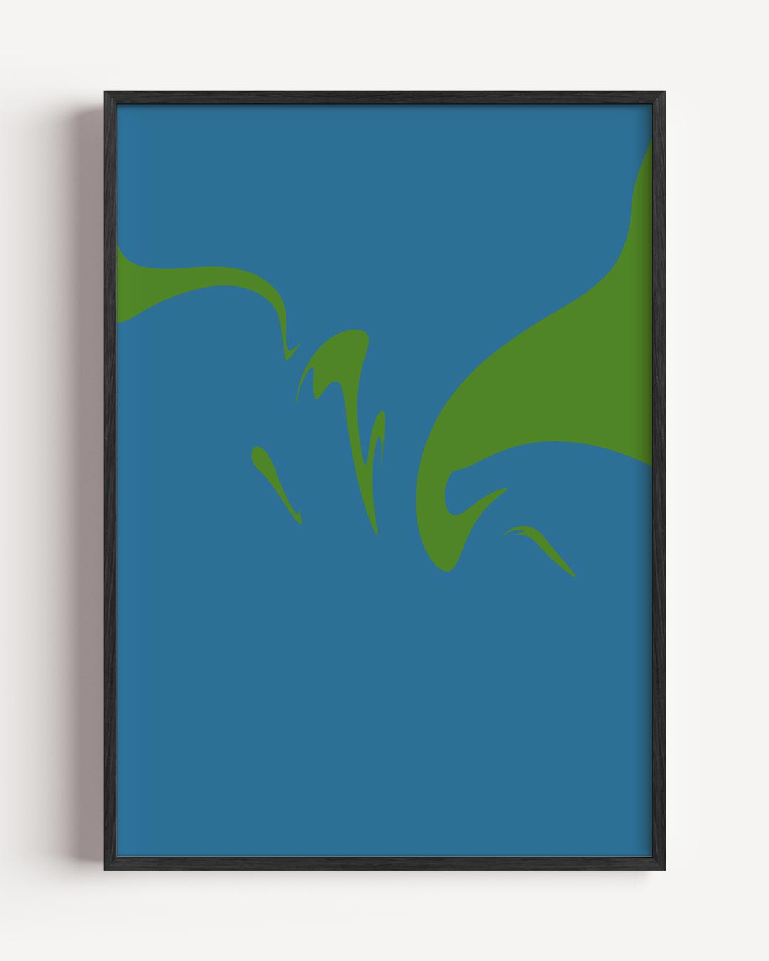 Natuurlijke Flow – kleurrijke abstracte portret poster als wanddecoratie