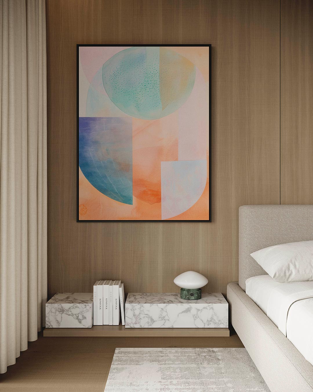 Vormen en kleuren – staand wanddecoratie kunstwerk