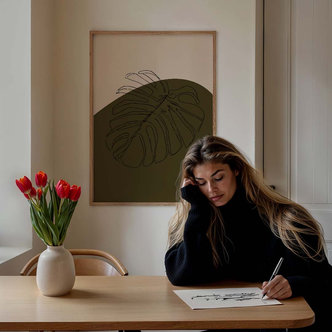 Stijlvolle Botanische Print – staande zomer wanddecoratie van WallArtistic