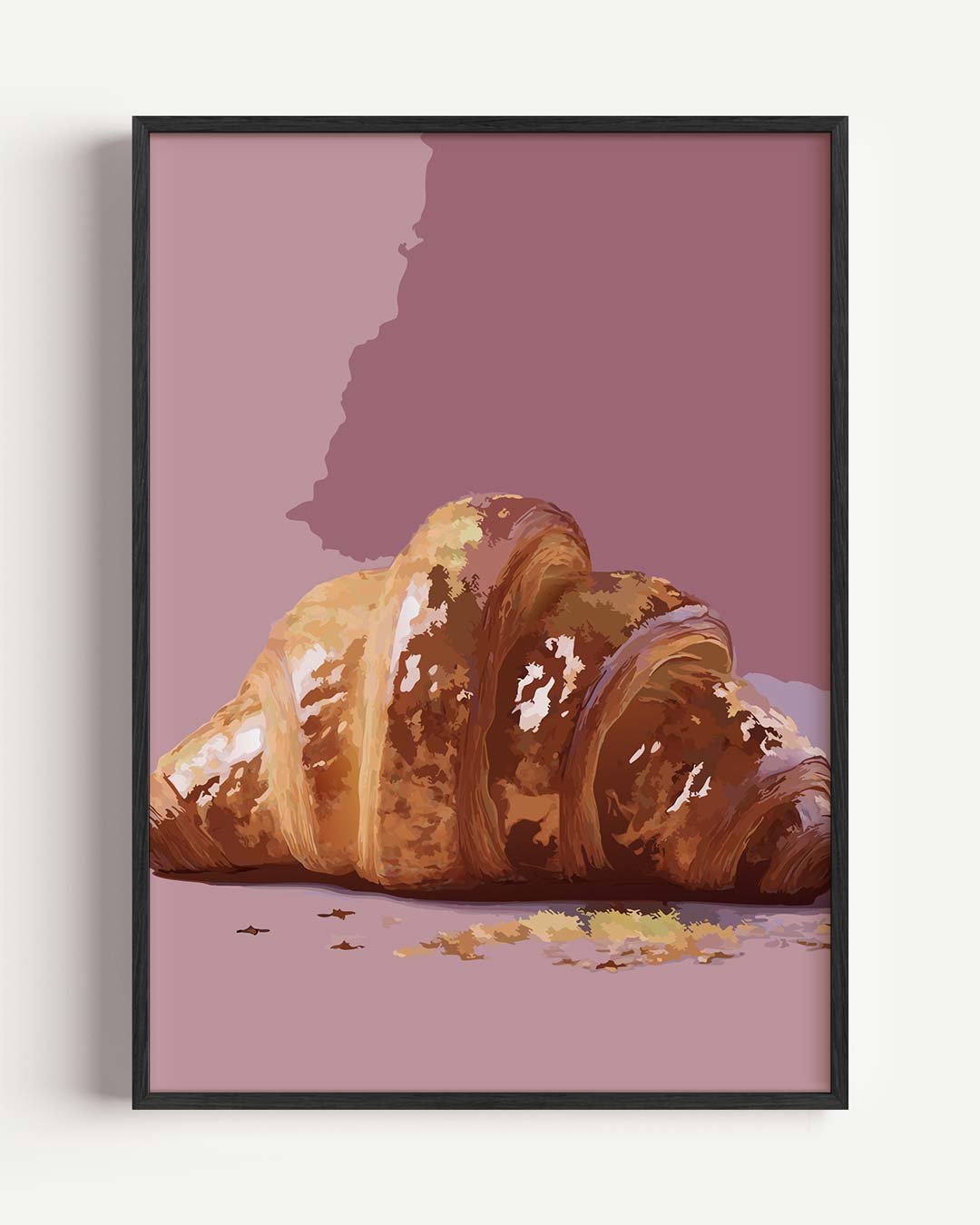 Stijlvolle Croissant – keuken portret poster als wanddecoratie
