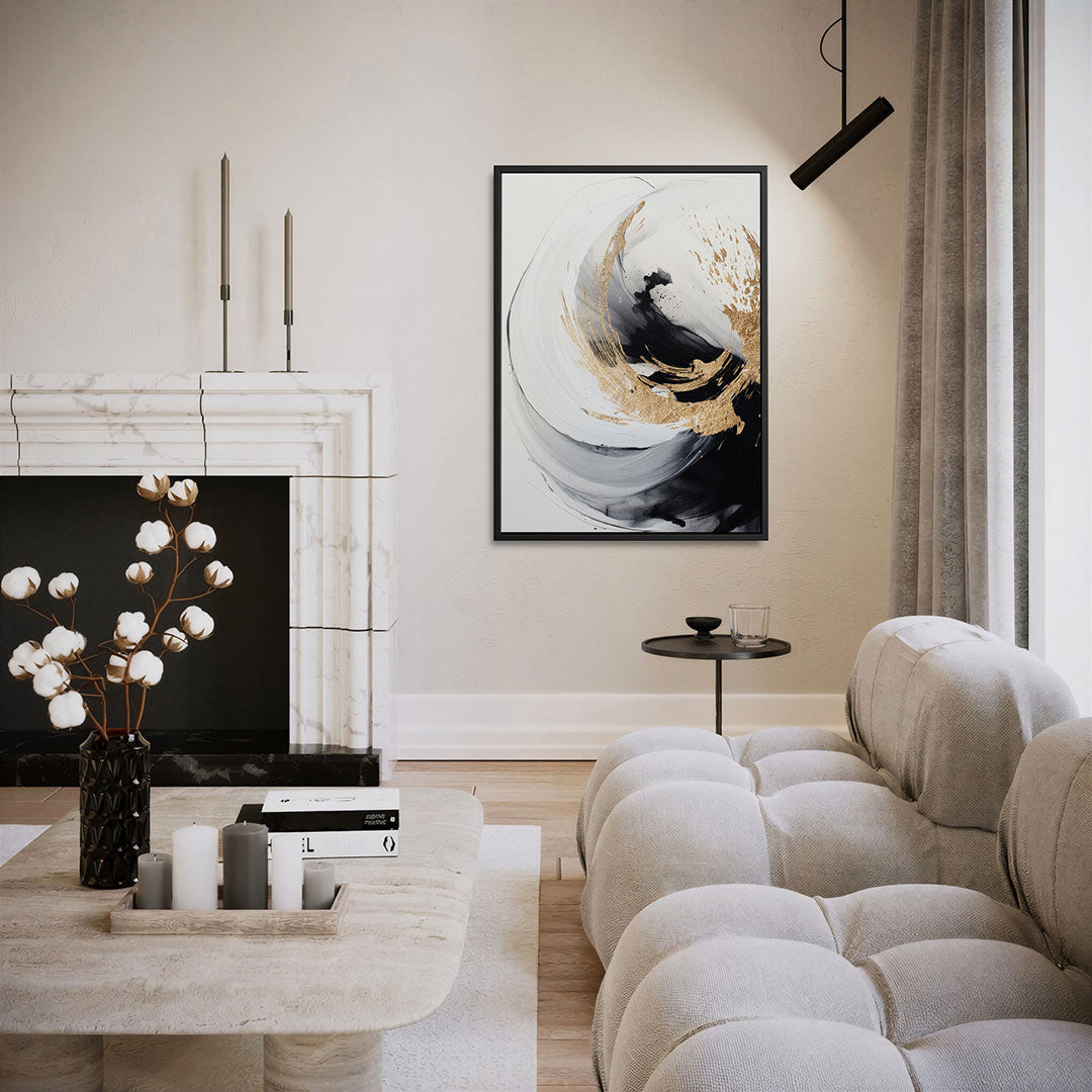 Dynamische vormen – staand wanddecoratie kunstwerk
